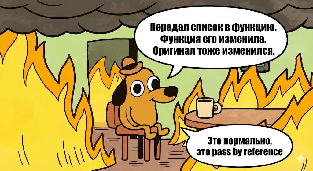 Передал список в функцию — оригинал тоже изменился